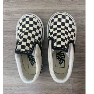 Toddler Checkered Vans Slip On